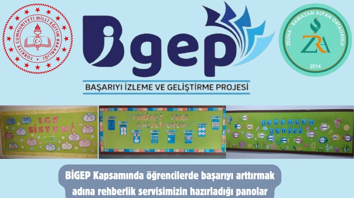 BİGEP Kapsamında Öğrencilerde Başarıyı Arttırmak Adına Rehberlik Servisi tarafından yapılmış panolarımız